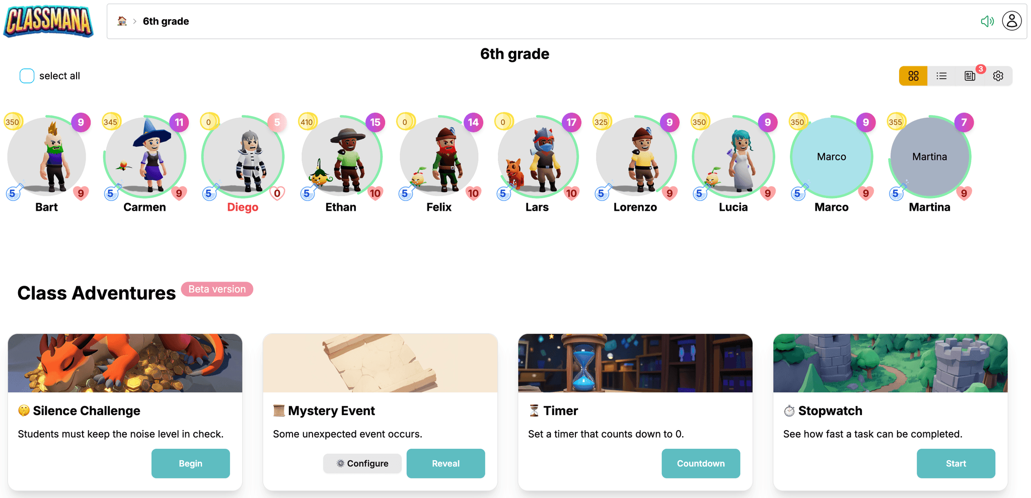 Πρόκληση Σιωπής στις Περιπέτειες Τάξης